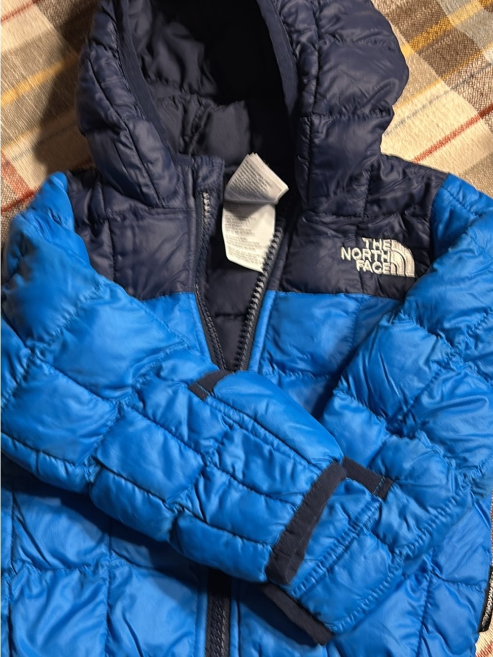 The North Face Kids Blue & Navy Hooded Puffer Jacket